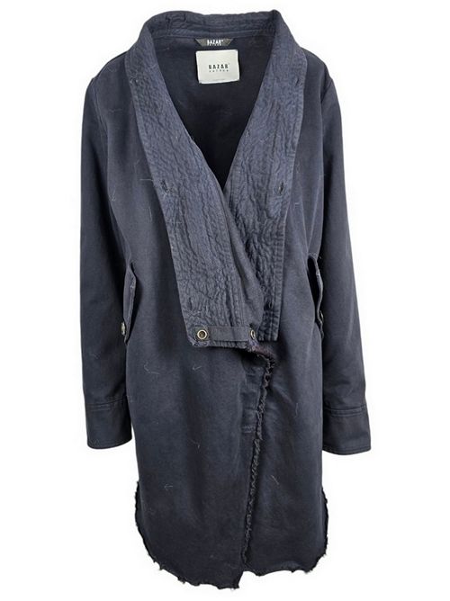 cappotto donna con eco-pelliccia blu Bazar deluxe | S1122-2657268